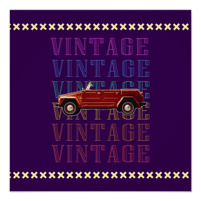 Auto fahren-vintage poster (Vorderseite)