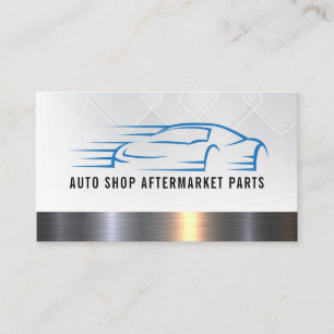 Auto Fast Car Logo   Metallic Trim Visitenkarte