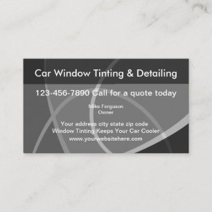 Auto-Fenster-Tönung und -Aufbereitung Visitenkarte