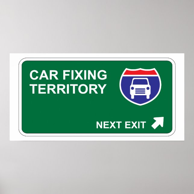 Auto Fixierung nächster Ausgang Poster (Vorne)