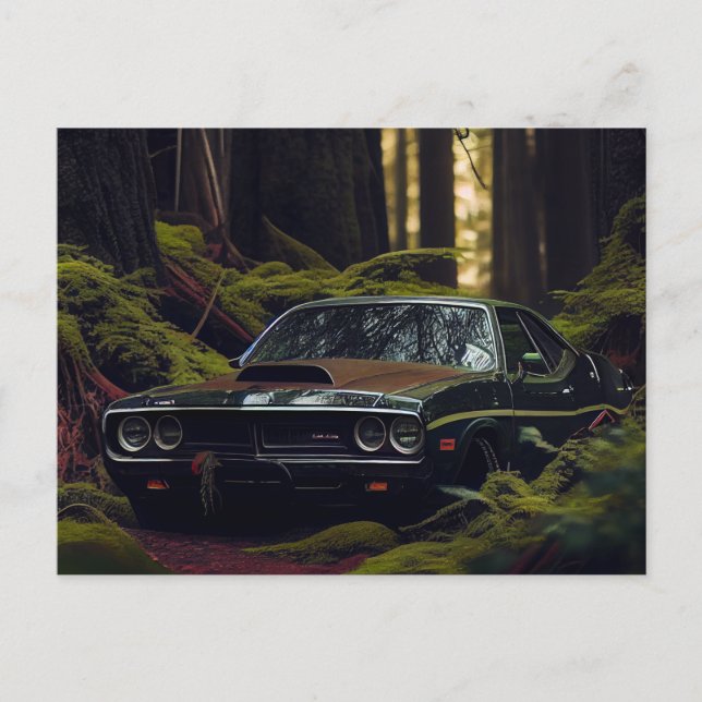 Auto-Forest-Postkarten Postkarte (Vorderseite)