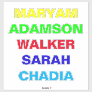 Auto Front- und Heckscheiben Namensaufkleber für A Aufkleber