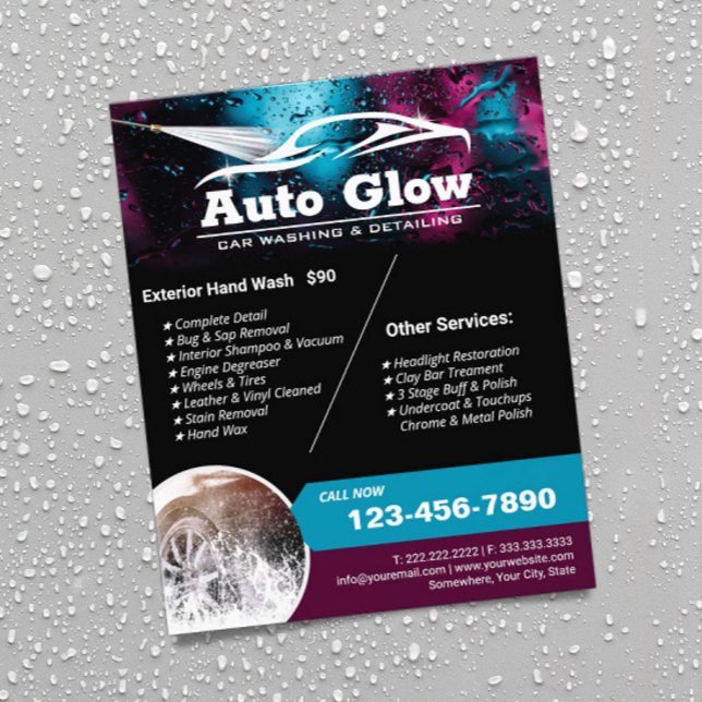 Auto für Autos im Detail Moderne Reinigung Flyer (Von Creator hochgeladen)