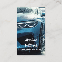 Auto für Autowäsche im Detail Visitenkarte