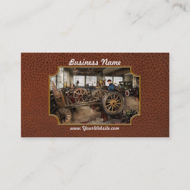 Auto - Garage - Arbeiter 1923 Visitenkarte (Vorderseite)