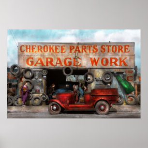 Auto - Garage - Cherokee Ersatzteilshop - 1936 Poster