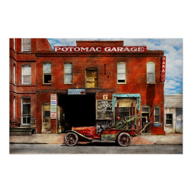Auto - Garage - mangelhafte Garage 1922 Poster (Vorderseite)