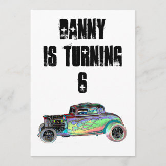 Auto-Geburtstags-Einladungen Einladung