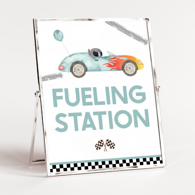Auto-Geburtstagsparty-Zeichen der Tankstelle Poster (Von Creator hochgeladen)