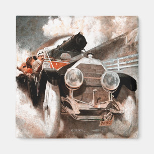 Auto gegen Zug von William Harnden Foster Magnet