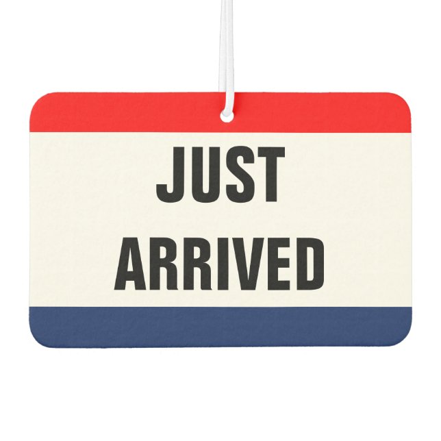 Auto gerade angekommen Promo Signage individuell a Autolufterfrischer (Vorderseite)