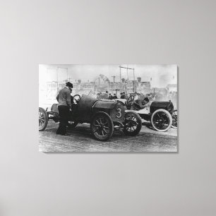 Auto-Geschwindigkeitsszenarien für zwischenstaatli Leinwanddruck