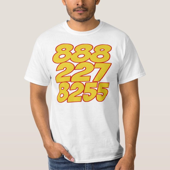 Auto-Gesprächs-Telefon-Zahl-T - Shirt (Vorderseite)