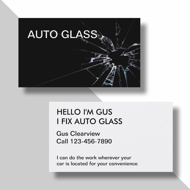 Auto Glass Business Cards Visitenkarte (Von Creator hochgeladen)