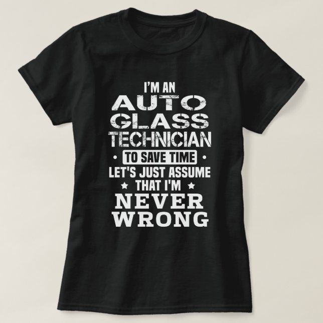 Auto Glass Techniker T-Shirt (Design vorne)