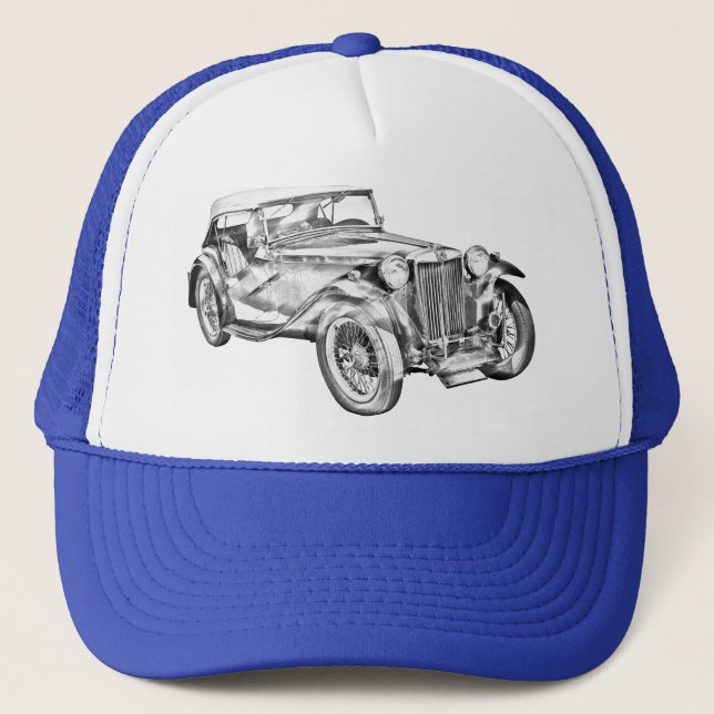 Auto-Illustration Sport Magnesiums Tc antike Truckerkappe (Vorderseite)