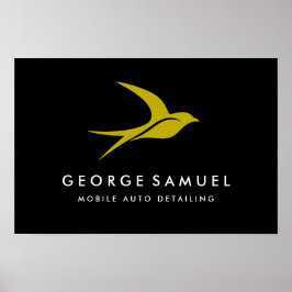 Auto im Detail | Auto Repair Shop Flying Bird-Logo Poster