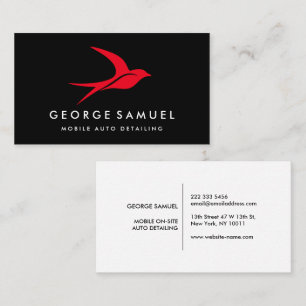 Auto im Detail Auto Repair Shop Flying Bird-Logo Visitenkarte