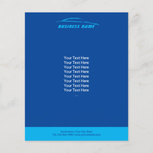 Auto im Detail Auto Reparatur Moderne blaue Automo Flyer