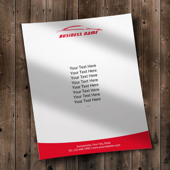 Auto im Detail Auto Reparatur Moderne rote Automot Flyer (Von Creator hochgeladen)