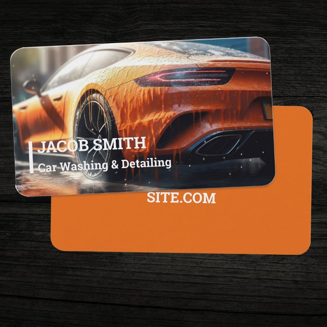 Auto im Detail Auto waschen Visitenkarte (Auto Detailing Car Washing Business Cards)
