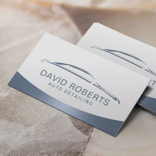 Auto im Detail Auto Wash Automotive Blue & Silver Visitenkarte