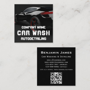 Auto im Detail Auto Wash QR Code Quadratische Visitenkarte