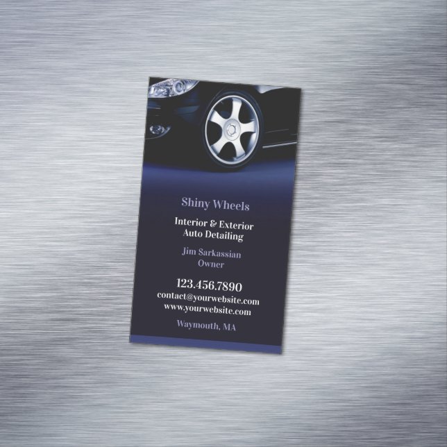 Auto im Detail Magnetische Visitenkarte (Beispiel)
