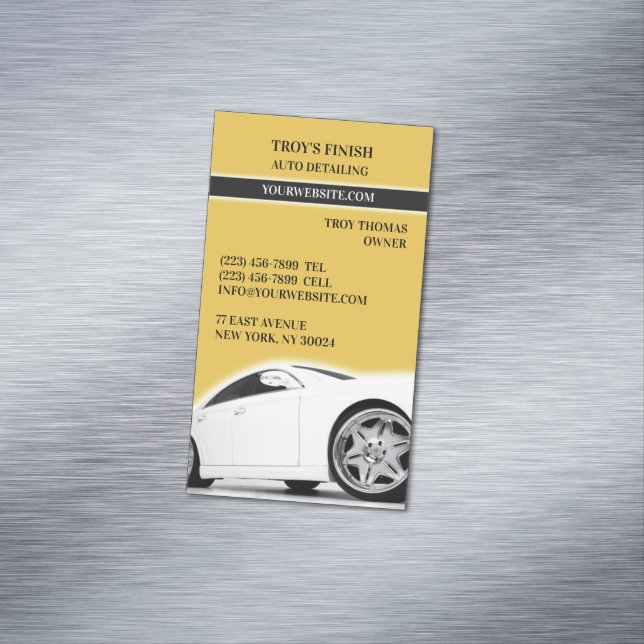 Auto im Detail Magnetische Visitenkarte (Beispiel)
