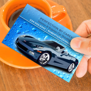 Auto im Detail Wassertropfen-Visitenkarte Visitenkarte