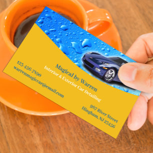 Auto im Detail Wassertropfen-Visitenkarte Visitenkarte