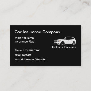 Auto Insurance Services RepBusiness Card-Vorlage Visitenkarte