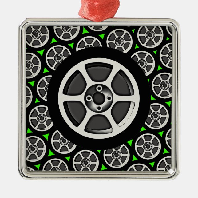 Auto-Kante u. Reifen Ornament Aus Metall (Vorne)