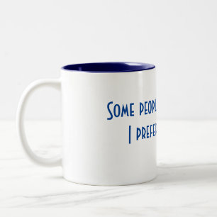 Auto liebt Tasse! Zweifarbige Tasse