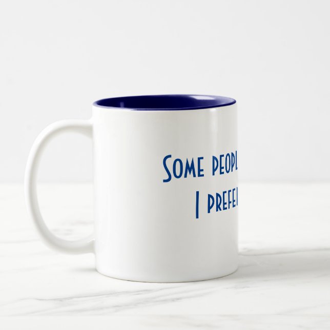 Auto liebt Tasse! Zweifarbige Tasse (Links)