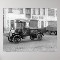 Auto Lieferwagen, 1915. Vintages Foto