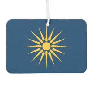 Auto-Luftverbesserer mit Flagge von Makedonien, Gr Autolufterfrischer