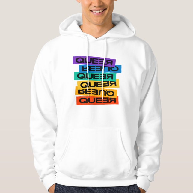Auto Magnet. LGBT+Stolz. Que. Hoodie (Vorderseite)