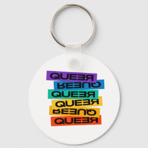 Auto Magnet. LGBT+Stolz. Que. Schlüsselanhänger