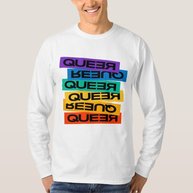 Auto Magnet. LGBT+Stolz. Que. T-Shirt (Vorderseite)