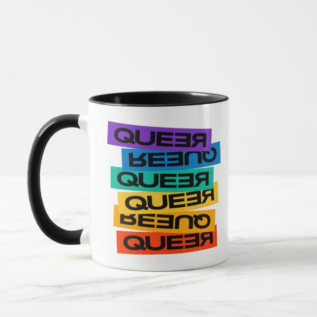 Auto Magnet. LGBT+Stolz. Que. Tasse (Links)