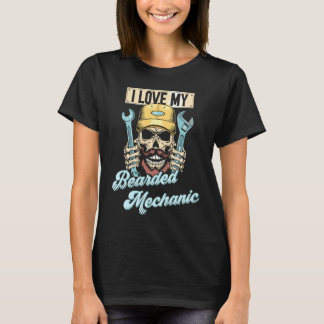 Auto Mechanic Car Guy Car I Love My Bearded Mechan T-Shirt