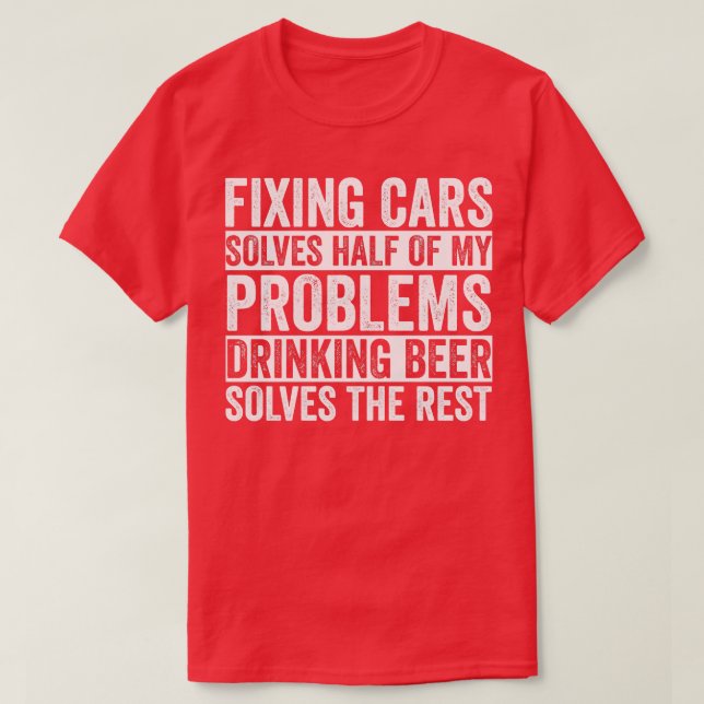 Auto Mechanic Funny Garage Fixing Cars Mechanik 2 T-Shirt (Design vorne)