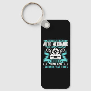 Auto Mechanic T Shirt Schlüsselanhänger