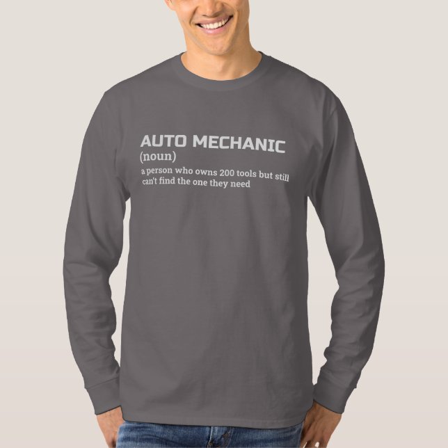 Auto Mechanic Witty Definition T-Shirt (Vorderseite)
