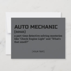 Auto Mechanik - Hexy-Definition-Postkarte Postkarte