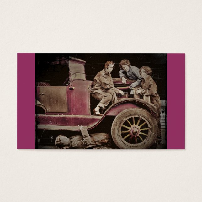 Auto-Mechaniken für Mädchen in den 20er Jahren (Vorderseite)