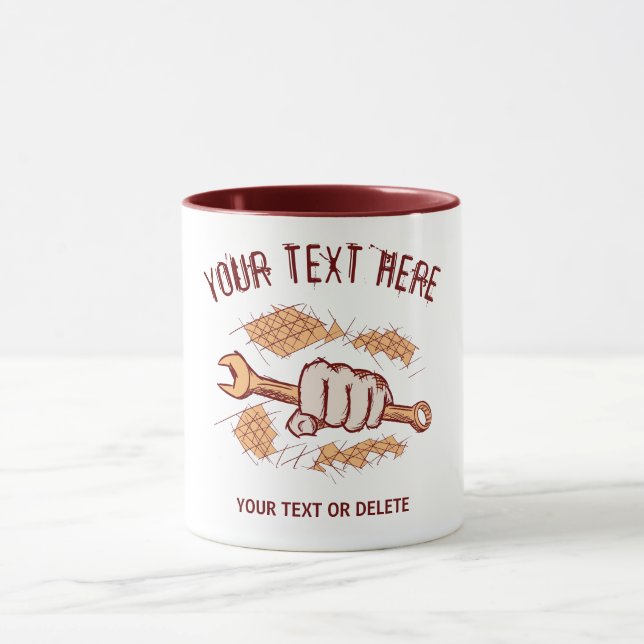 Auto Mechaniker/Techniker. Autoreparatur Vorlage Tasse (Zentrum)