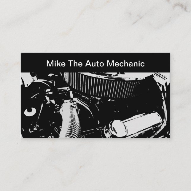 Auto-Mechaniker-Thema Visitenkarte (Vorderseite)