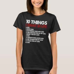 Auto Mechaniker Typ Auto 10 Dinge, die ich in mei T-Shirt